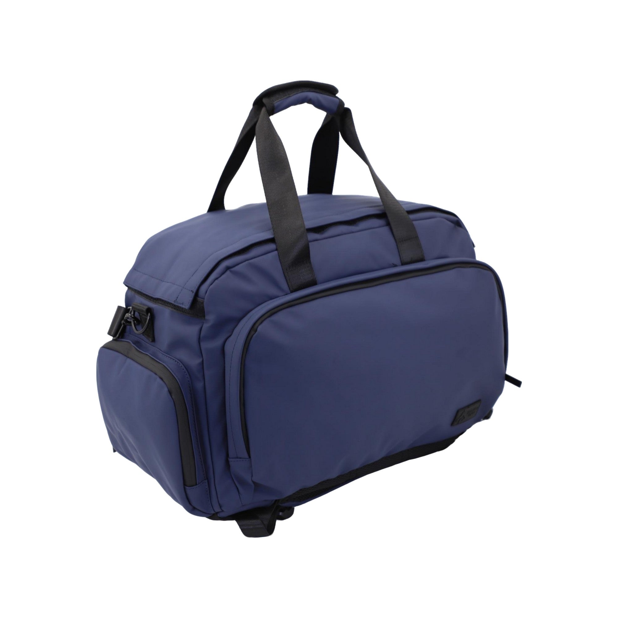 FireBar Labs Smell Proof Executive Hybrid Duffle Bag Backpack w/USB-C Fast Charge Port - Hidden Lock Midnight Blue