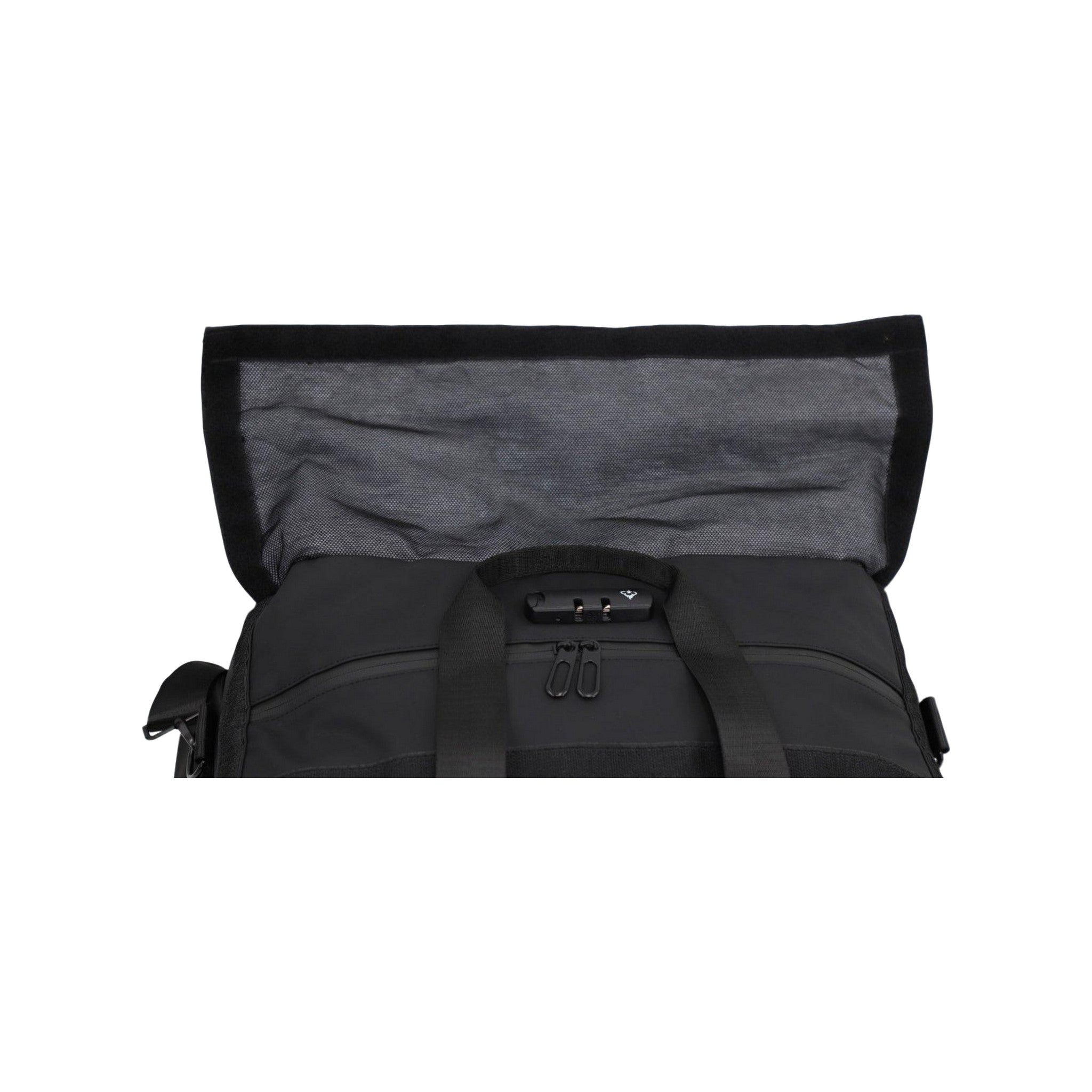 FireBar Labs Smell Proof Executive Hybrid Duffle Bag Backpack w/USB-C Fast Charge Port - Hidden Lock - Phantom Black