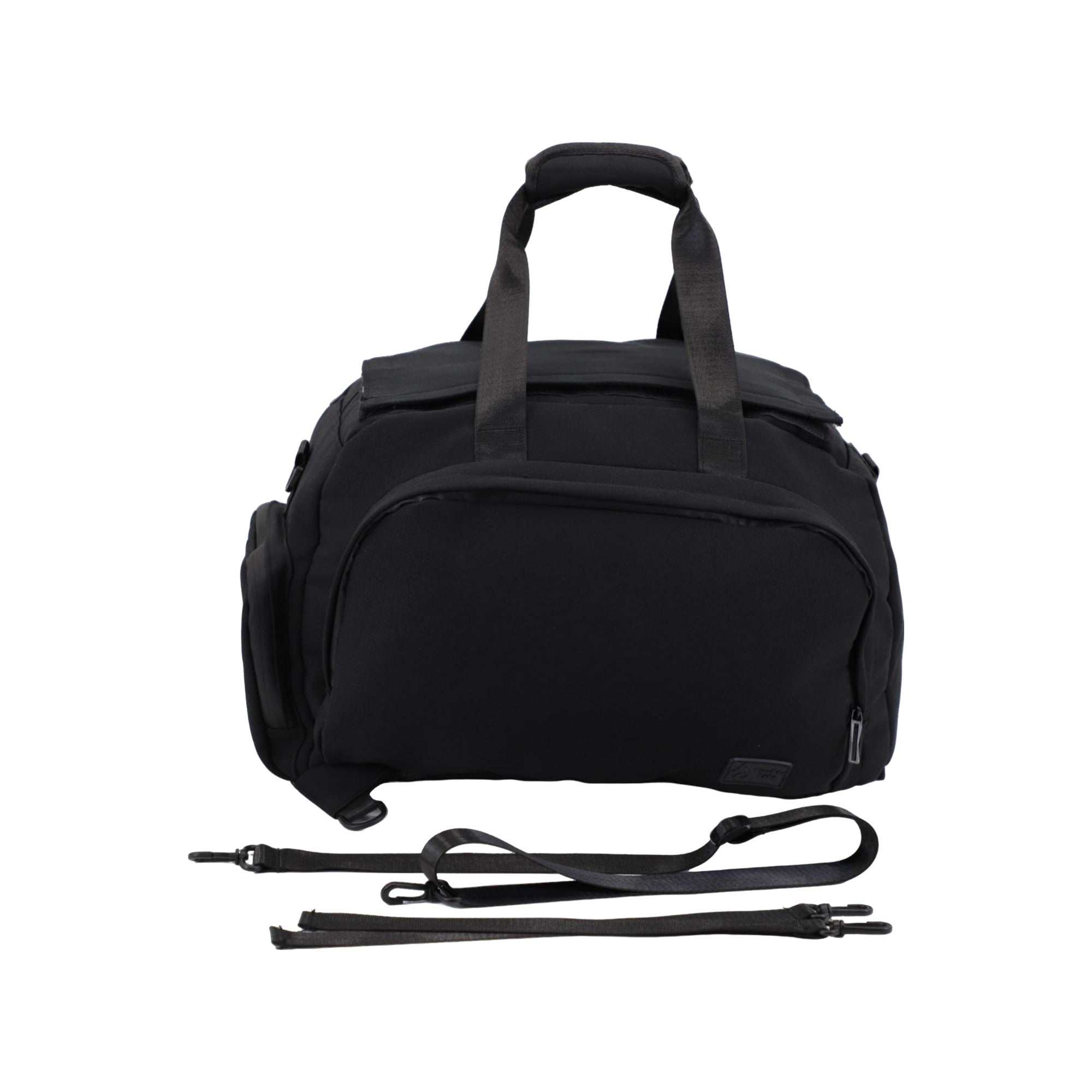FireBar Labs Smell Proof Hybrid Duffle Bag Backpack w/USB - C Fast Charge Port - Smell Proof Fashion - FireBar Labs - Phantom Black