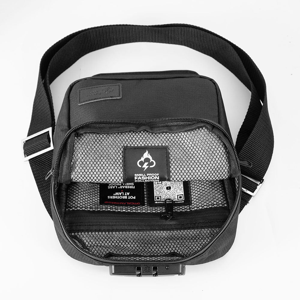 FireBar Labs Smell Proof Messenger Bag - Lockable - Smell Proof Fashion - FBS-MSG-006 - Safely Fashion Powered by FireBar Labs