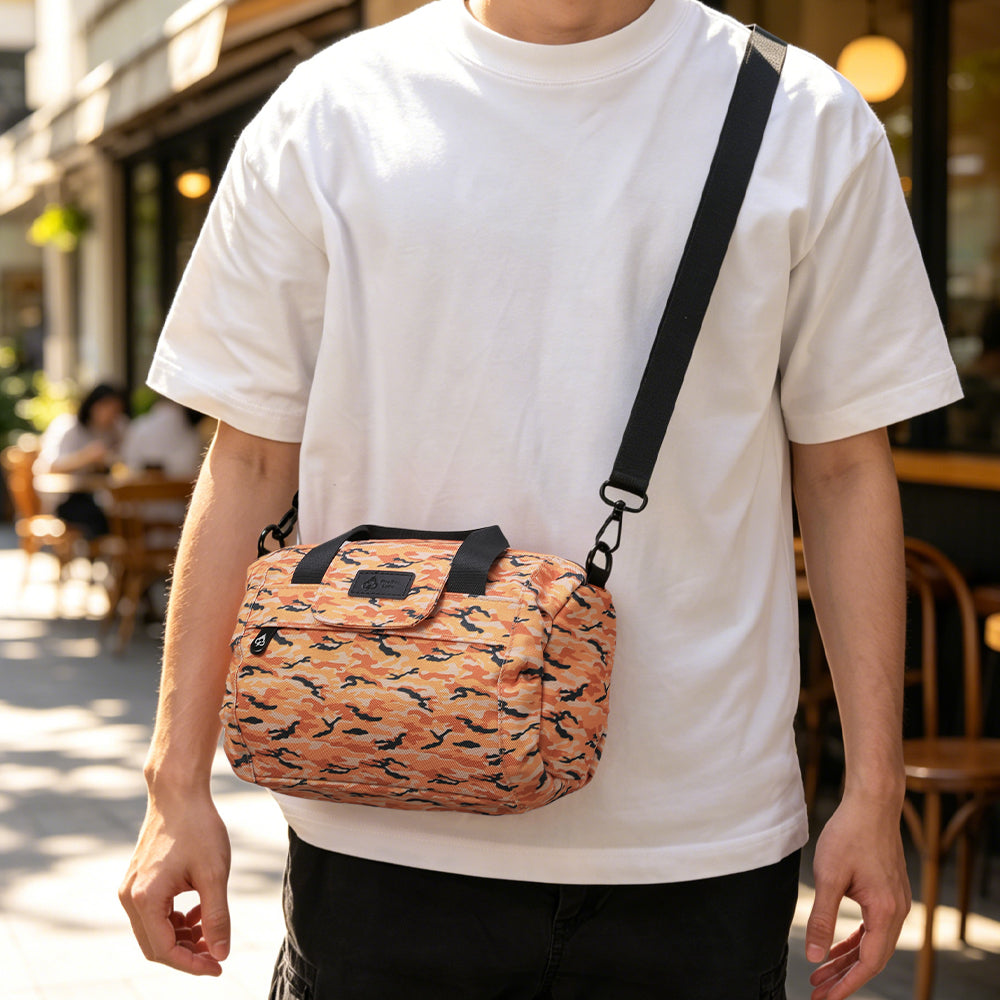 FireBar Labs Essential Mini Duffle Bag in Orange Camo — alternate view 5