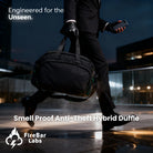 FireBar Labs Smell Proof Executive Hybrid Duffle Bag Backpack w/USB - C Fast Charge Port - Hidden Lock - FireBar Labs - Phantom Black