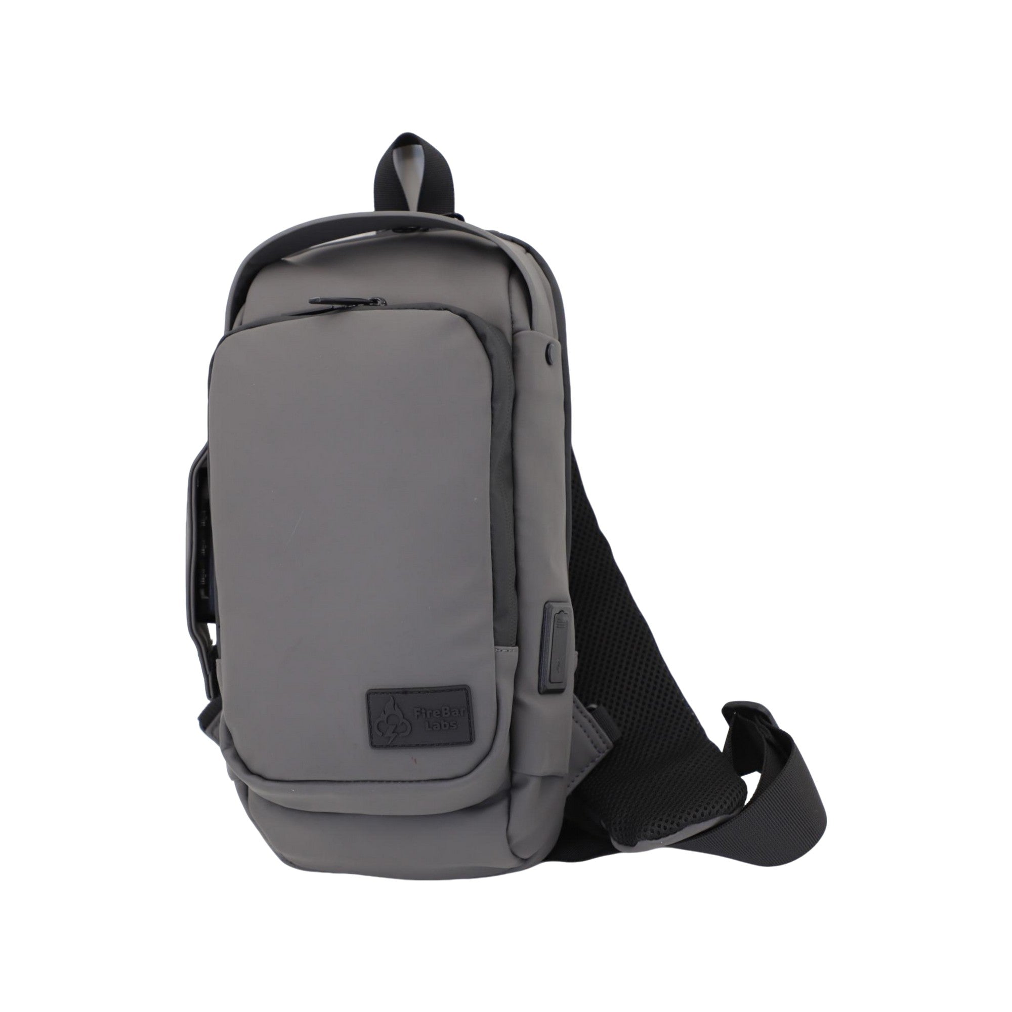 FireBar Labs Smell Proof Executive Tech Cross Body w/USB - C Fast Charge Port - Smell Proof Fashion - FireBar Labs - Saddle Brown