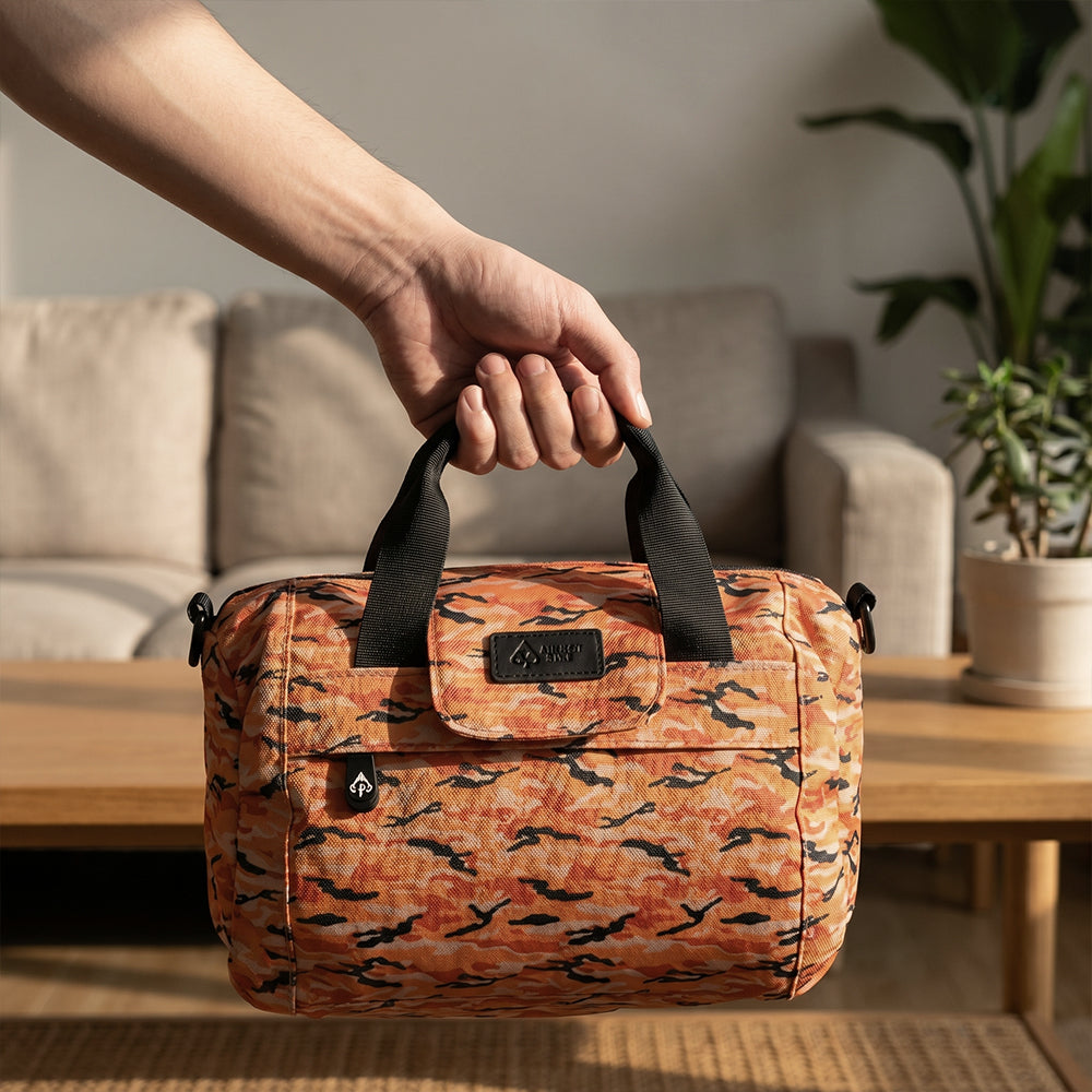 FireBar Labs Essential Mini Duffle Bag in Orange Camo — alternate view 3