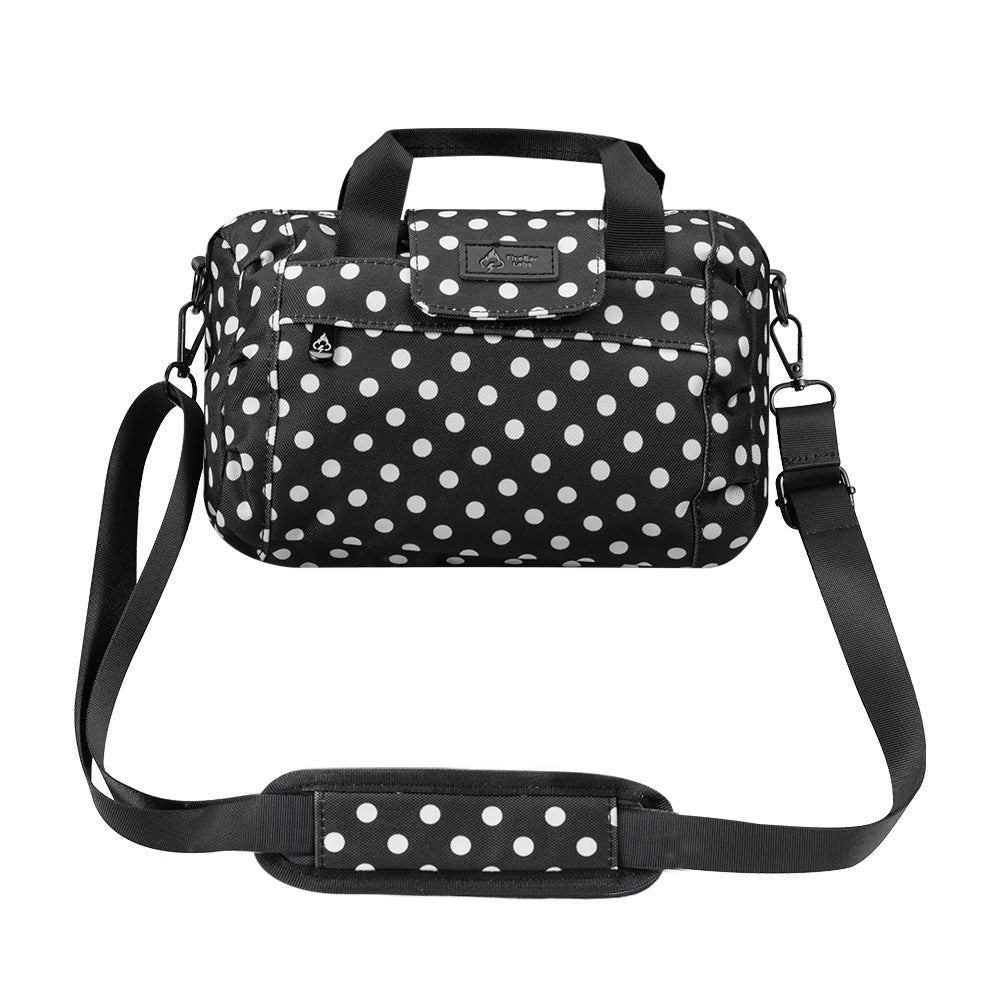 FireBar Labs Essential Mini Duffle Bag in Polka Dot — smell proof mini duffle bag with hidden lock