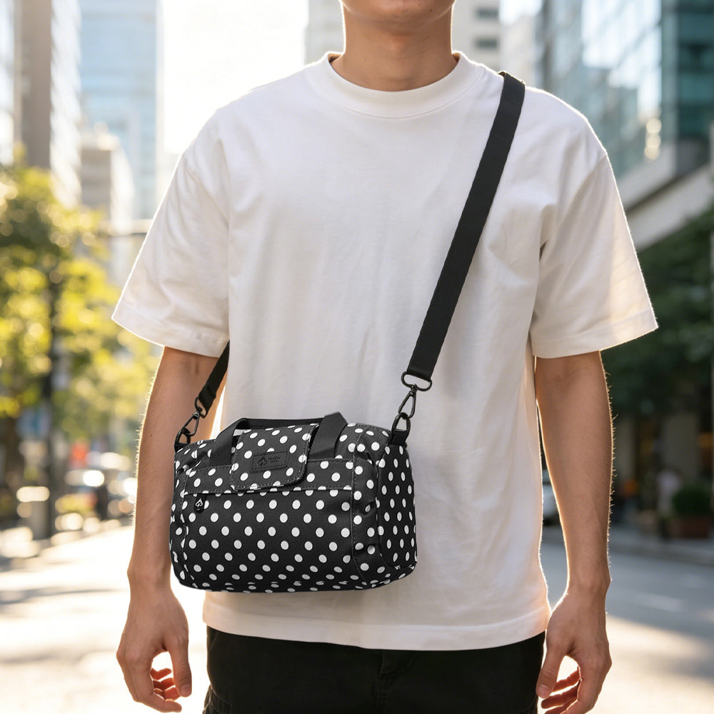 FireBar Labs Essential Mini Duffle Bag in Polka Dot — alternate view 5