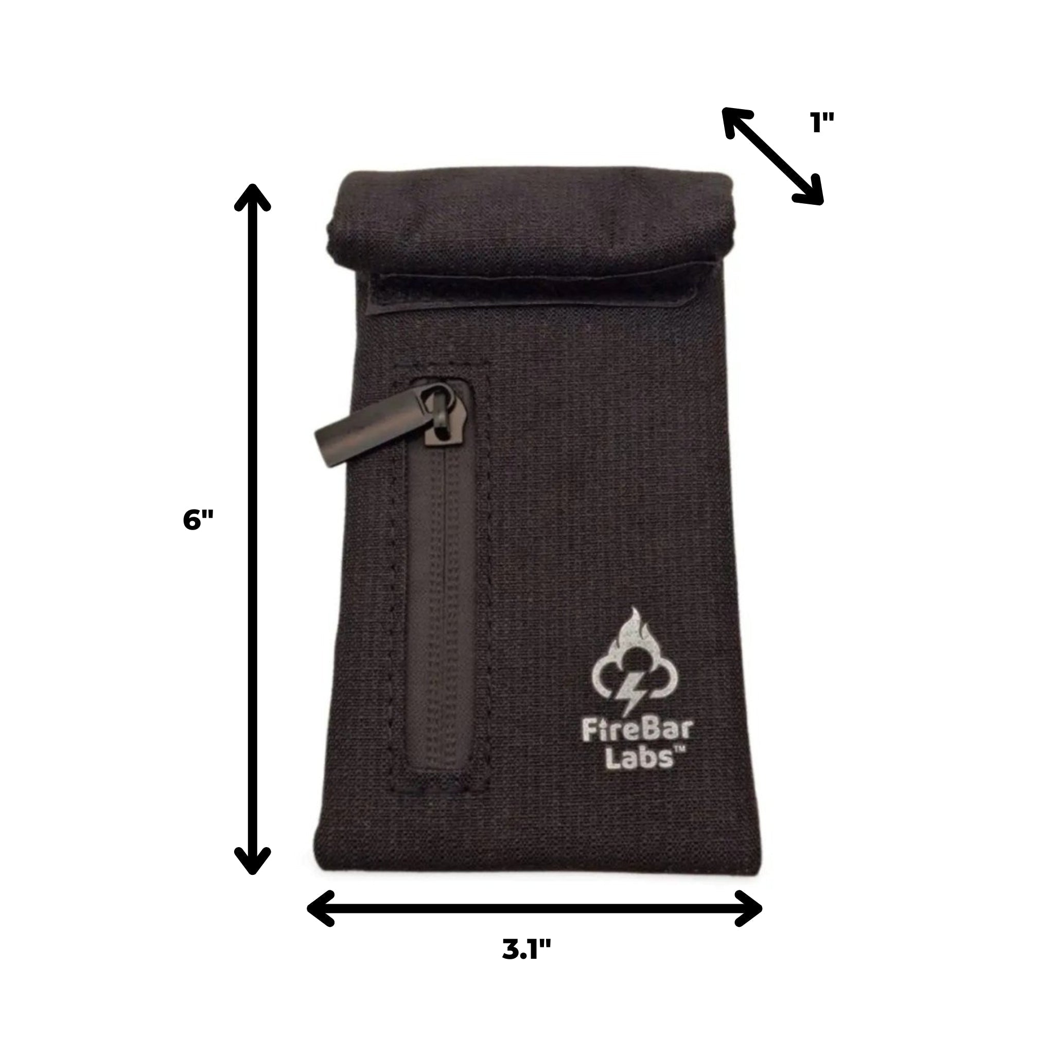 FireBar Labs Smell Proof Stash Bag - Smell Proof Fashion - FireBar Labs - Stealth Black