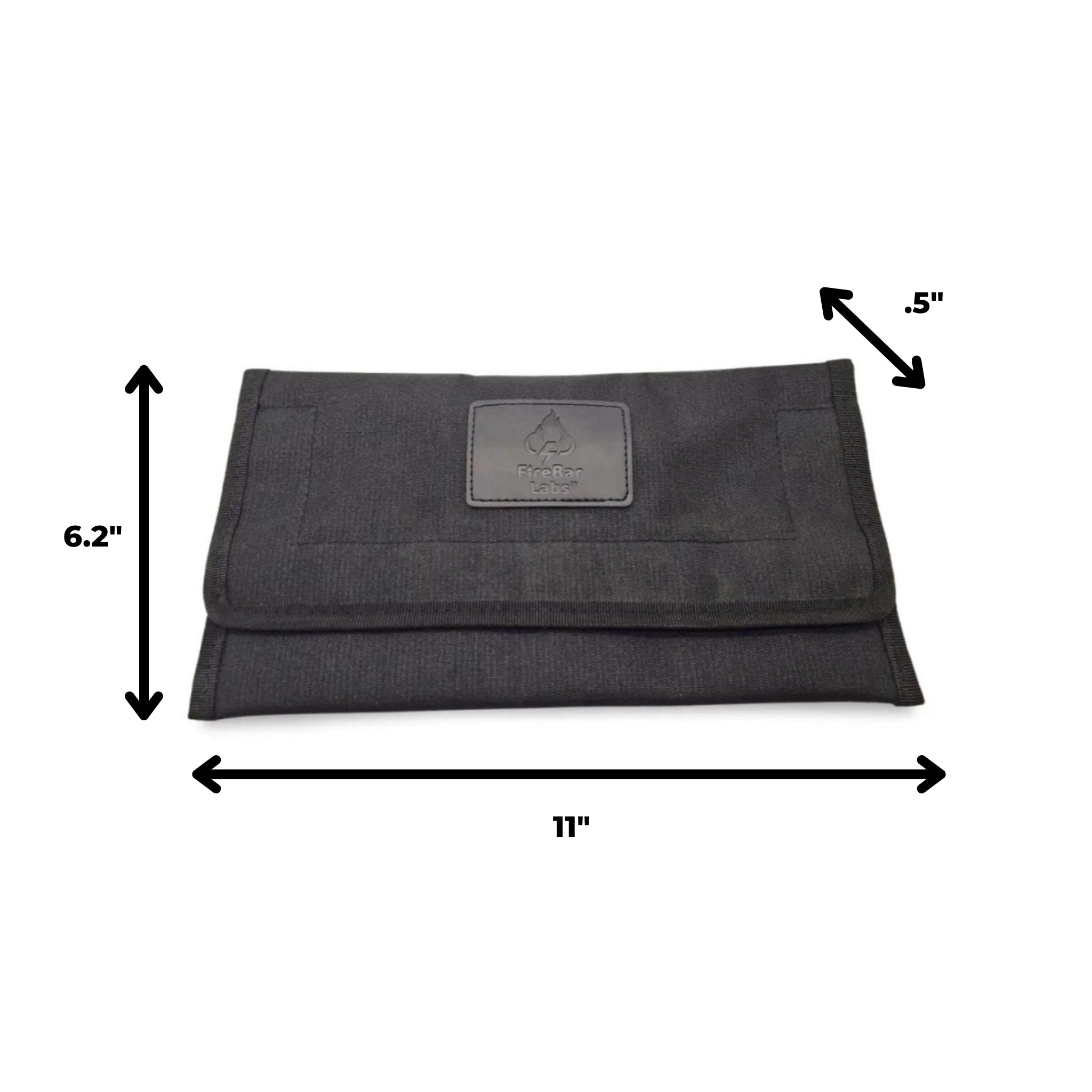 FireBar Labs Smell Proof Travel Wallet - Lockable - Smell Proof Fashion - FireBar Labs - Stealth Black