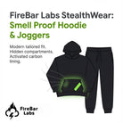 FireBar Labs StealthWear Smell Proof Hoodie & Joggers - FireBar Labs - Jogggers